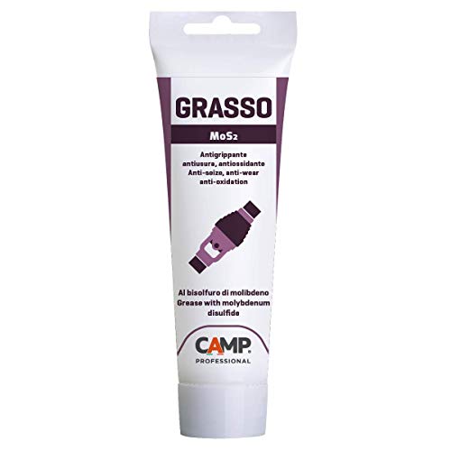 Camp GRASSO MOS2, Grasso lubrificante al Bisolfuro di Molibdeno per carichi pesanti e temperature elevate, Anti-grippante e anti-usura, 150 ml