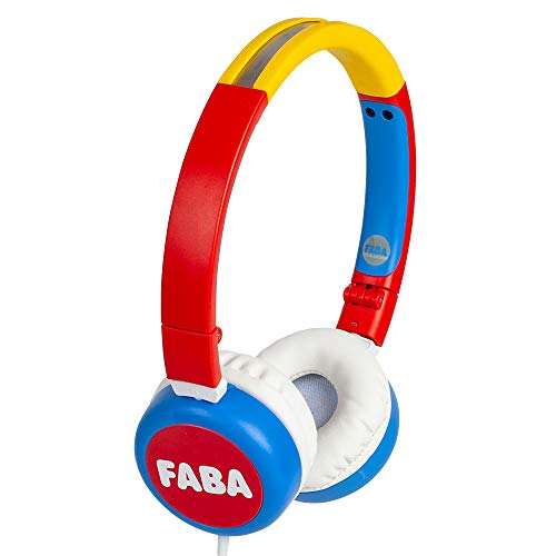 Faba- Cuffie On-Ear Pieghevoli, Colore Rosso, Raccontastorie e Accessori, HPW40001