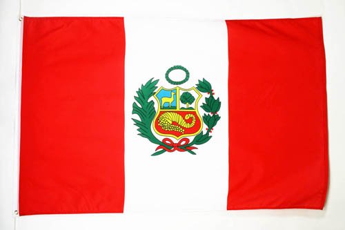 AZ FLAG Bandiera Perù 150x90cm - Gran Bandiera PERUVIANA 90 x 150 cm Poliestere Leggero - Bandiere