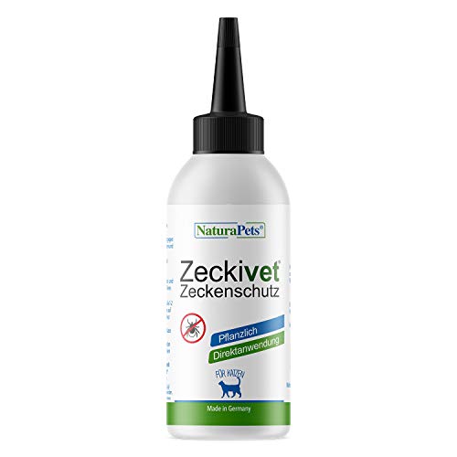 NaturaPets® Zeckivet - Protezione antizecche per gatti (40 ml) - Protezione vegetale per zecche, acari, pulci
