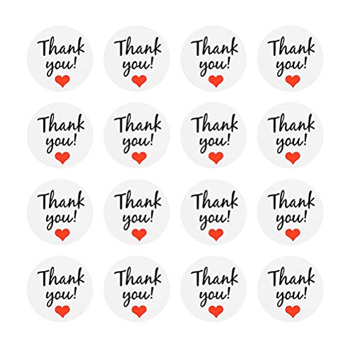 Toyvian, 10 Fogli di Adesivi di Ringraziamento con Etichetta Adesiva di Ringraziamento per confezionare a Mano (12 Pezzi per Foglio)