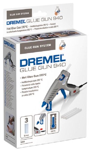 Dremel Glue Gun 940 Pistola Incollatrice Portatile, 0 W, Grigio