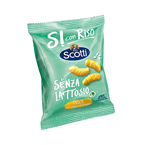 Si con Riso - Patatine di Riso Gusto Formaggio - Snack Senza Lattosio, Senza Glutine - 40 gr