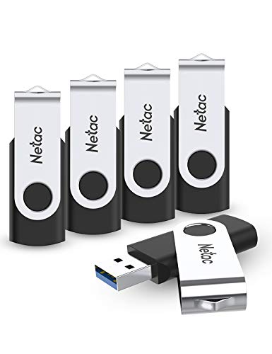 Netac 5 Pezzi 16G Chiavetta USB 2.0，Rotazione a 360 ° Pen Drive，USB Flash Drive velocità di Lettura Fino a 20 MB/s，Thumb Drive Memoria Stick