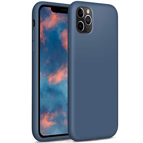 YATWIN Compatibile con Cover iPhone 11 PRO, Custodia per iPhone 11 PRO Silicone Liquido, Protezione Completa del Corpo con Fodera in Microfibra, Compatibile con iPhone 11 PRO 5,8'', Blu Notte