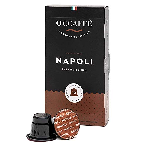 O'CCAFFÈ – Napoli | capsule compatibili Nespresso | 200 pezzi | Tostatura lenta a tamburo da azienda italiana a conduzione familiare