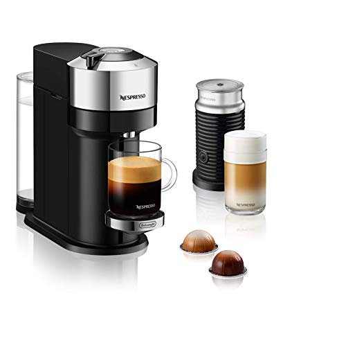 De'Longhi Nespresso Vertuo Next ENV 120.CAE Macchina da caffè con montalatte Aeroccino cromato