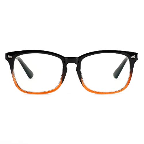Cyxus Occhiali da vista Retro Square Frame Occhiali da vista Occhiali da vista senza montatura con lenti trasparenti per donna Uomo (Gradiente Giallo)