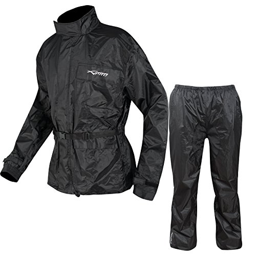 A-Pro Tuta Antipioggia impermeabile con 2 pezzi, giacca e pantaloni per Moto/Bici, L