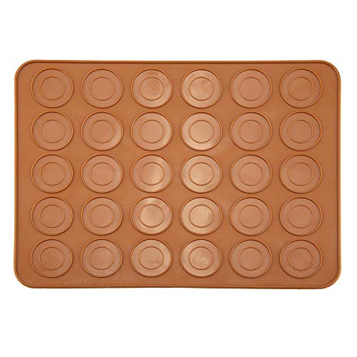 FTVOGUE 30 Fori Forma Rotonda Tappetino Macarons Silicone Macaron Sheet Pad Pasticceria Strumento di Cottura della Torta