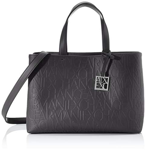 ARMANI EXCHANGE Liz – Medium Open Shopping Tote, 24 x 16 x 35 cm, Nero (nero (nero - nero).), 24x16x35 cm (B x H x T)