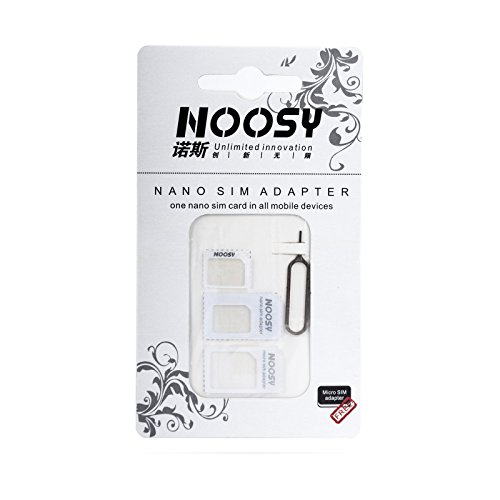 Noosy Nano-SIM Kit Adattatore, 3 Pezzi