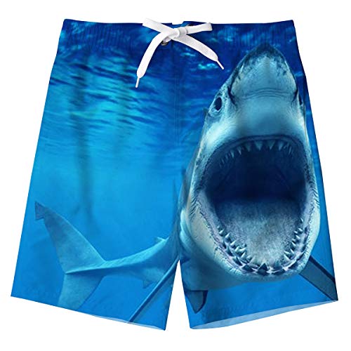 Spreadhoodie Adolescente Costume da Bagno Ragazzi Beachwear Summer Holiday Blu Squalo Shorts da Spiaggia Asciugatura Veloce per Vacanza alle Hawaii 10-12 Anni