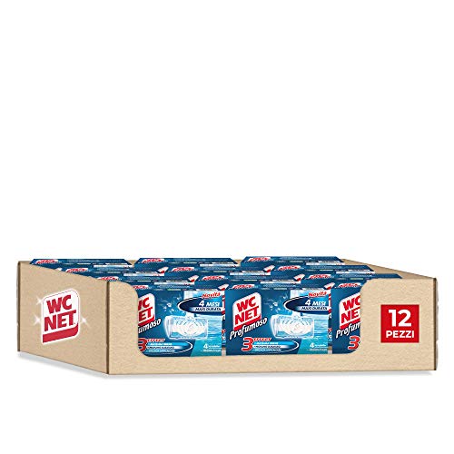 Wc Net - Tavoletta Solida Profumoso Ocean Fresh - 4 pezzi x 12 confezioni - 1632ml