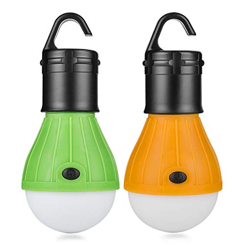 Eletorot Lampada LED da campeggio,Tenda LED Light lampada portatile Resistente esterno Tenda Lampada per il campeggio, l'escursionismo, la pesca, la caccia, il backpacking (Confezione di 2)