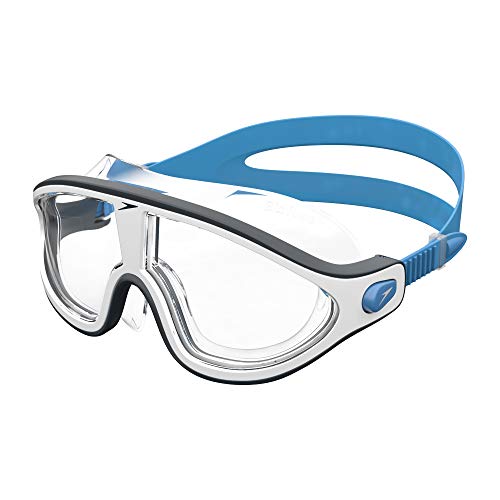 Speedo Biofuse Rift Occhialini da Nuoto, Unisex adulto, Bondi Blue/White/Clear Taglia Unica