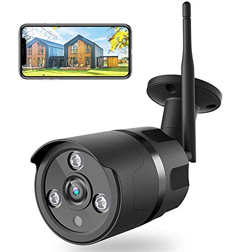 Netvue Telecamera wi-fi Esterno 1080P, FHD Webcam Senza Fili Videocamera Sorveglianza Compatibile con Alexa, IP66 Impermeabile, Rilevamento di Umano Movimento, Visione Notturna, Audio Bidirezionale