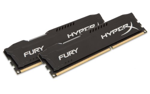 HyperX HX316C10FBK2/16 Fury 16 GB (2 x 8 GB), 1600 MHz, DDR3, CL10, UDIMM, 1.35 V, Nero