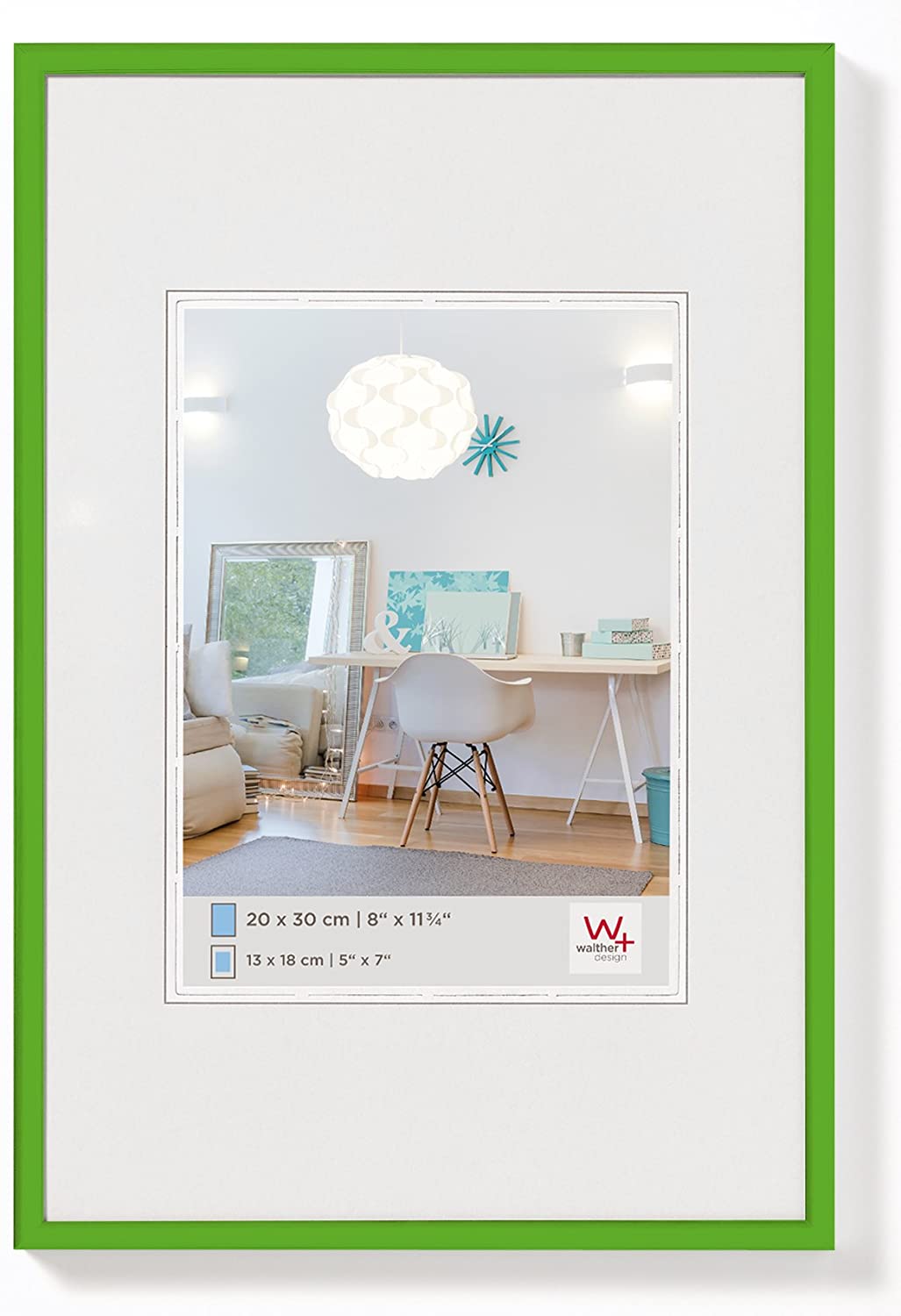 Walther New Lifestyle, Cornice in Plastica, Verde, 10 x 15 cm, plastica;vetro