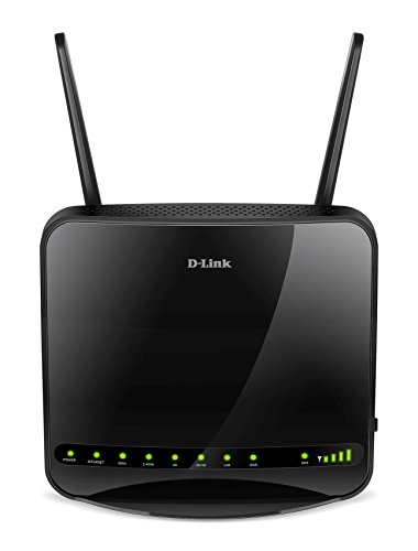 D-Link DWR-953 Router 4G LTE Wireless Dual Band AC1200, 4 Porte LAN Fast Ethernet, Slot per Micro SD Card Integrato, 3 Antenne Esterne, Multi-WAN, Nero/Antracite