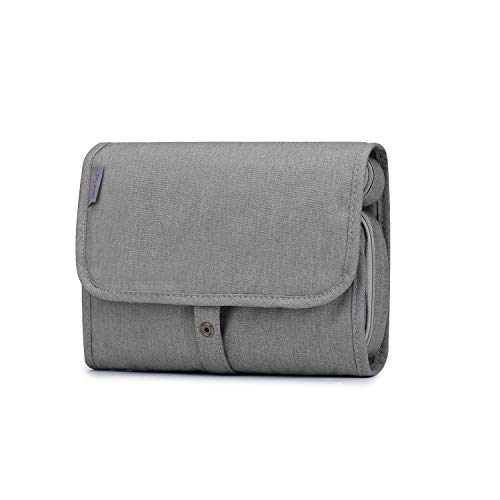 Wind Took Beauty Case Unisex Beauty Case da Viaggio Appendibile Beauty da Viaggio Trousse da Toilette Beauty Case Grande Wash Bag Impermeabile Grigio argento