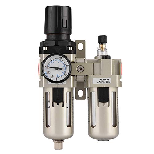 Regolatore di pressione dell'aria compressa Biuzi AC3010-03, filtro antiparticolato per aria compressa in miniatura in lega di alluminio ， Filtro per acqua protetto trappola umidità