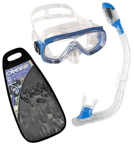 Cressi Ondina Dry Jr Combo Set - Maschera Sub Ondina e Snorkel Minidry- Bambini 7/13 Anni