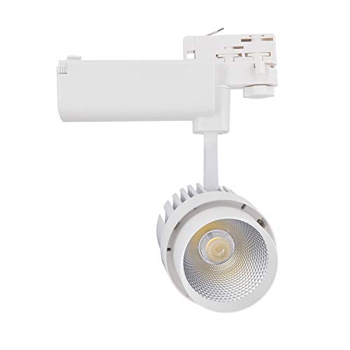 LEDKIA LIGHTING Faretto LED Dora 30W Bianco per Binario Trifase Bianco Naturale 4000K