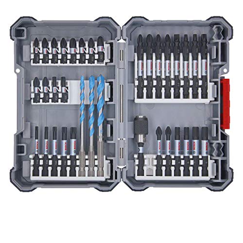 Bosch Professional Set di Punte da 35 Pezzi, Sistema Pick and Click, Accessori per Avvitatore a Massa Battente, con Bit e Supporto Universale