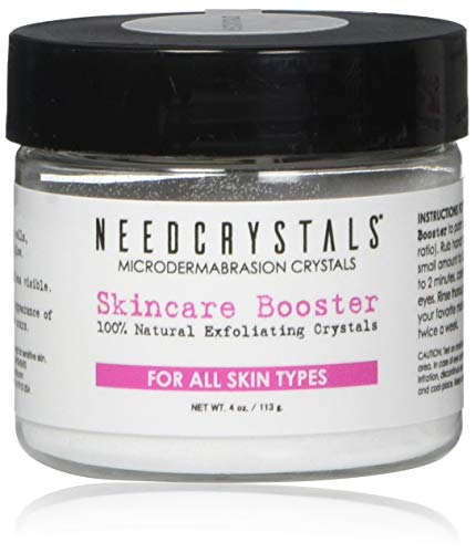 NeedCrystals Microdermabrasion Crystals, Scrub facciale. Esfoliante viso naturale per pelle opaca o secca migliora cicatrici da acne, punti neri, imperfezioni e texture della pelle. 113 Grammi