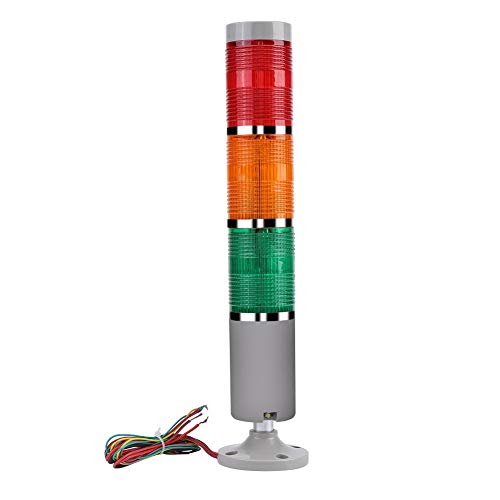 Neufday Luce di Segnalazione, 1pc LED Rosso/Giallo/Verde di Emergenza Attrezzatura di Emergenza Lampadina Lampada di Segnalazione(110V)