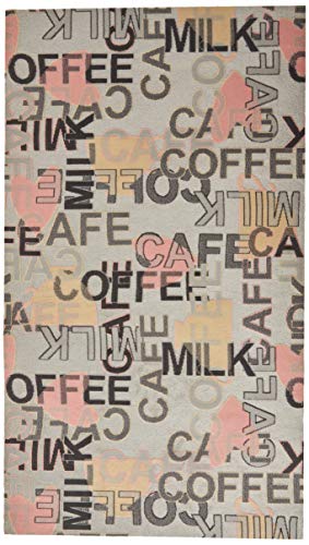 Catral 40020034 – Tappeto Cucina e corridoio caffè, 50 x 90 cm, Colore: Marrone, Rosa e Giallo