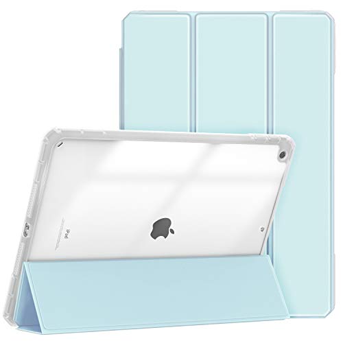 Gahwa Custodia Compatibile con iPad 8a Generazione 2020 / 7a Generazione 2019, Custodia con Auto Sonno/Sveglia, Cover con Posteriore Trasparente Ultra Sottile e Leggero per iPad 10.2''- Blu