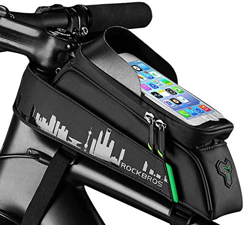 Aolfay Rockbros Telaio Bicicletta per iPhone Samsung Smartphone Sacchetto Borsa Anteriore Bici Borsa Tubo per Telefono sotto di 6.0