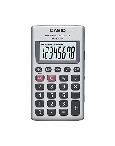 CASIO HL-820VA calcolatrice tascabile - Display a 8 cifre e struttura in metallo