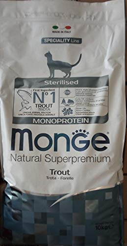 Monge Gatto Natural Superpremium Sterilised Monoprotein con Trota 10 kg