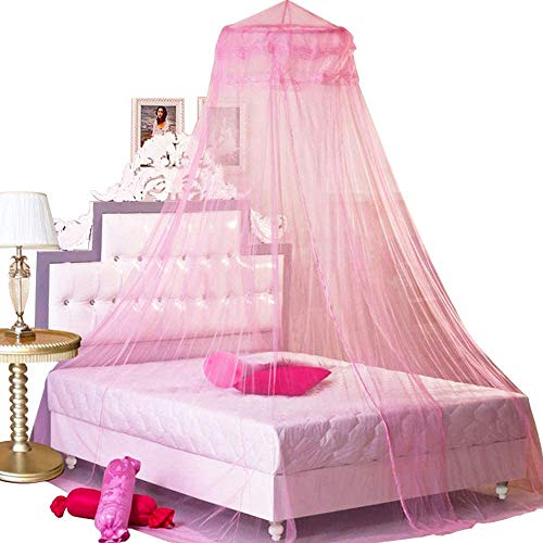 Zanzariera, BESTZY tenda da letto singola, letto matrimoniale, letto queen size e letto king size, set completoin Rete, con zanzariera, Facile e Veloce da installare