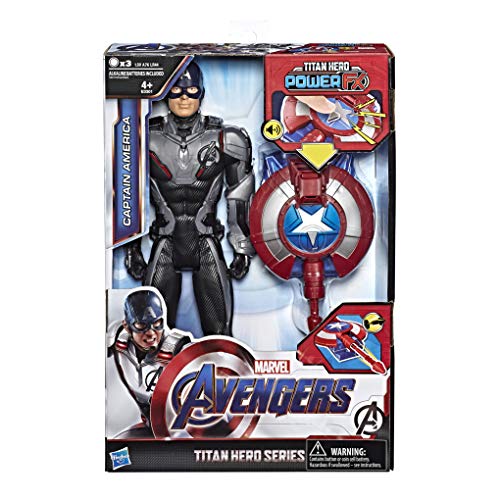 Hasbro Marvel Avengers- Endgame Captain America Titan Hero Power FX, Multicolore, 30 cm, E3301103