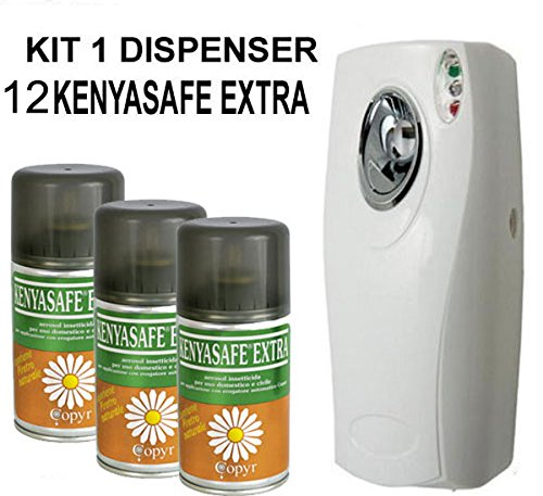 Kenyasafe CUBEX Professional Extra 12 bombole insetticida da 250 ml con erogatore COPYRMATIC