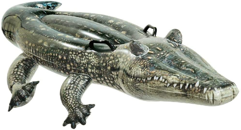 Intex 57551 - Cavalcabile Vero Alligatore, Verde, 170 x 86 cm