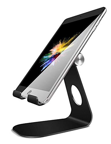 Eono by Amazon - Tablet Stand, Adjustable Tablet Holder : Desktop Stand Dock Compatible with New Pad 2018 PRO 10.5/9.7/12.9, Air Mini 2 3 4, Nintendo Switch, Samsung Tab, Other Tablets - Black