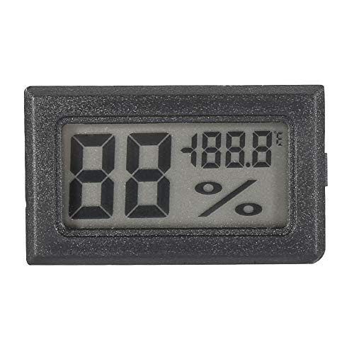 Igrometro Digitale Grande Schermo LCD Termometro di umidità per la Camera da Letto della Serra del Ministero degli Interni(Black)