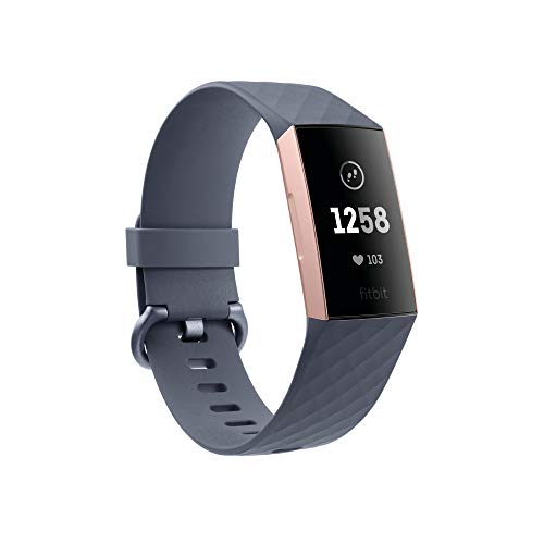 Fitbit Charge 3, Tracker Avanzato per Fitness e Benessere Unisex Adulto, Oro Rosa/Grigio Blu, Taglia Unica