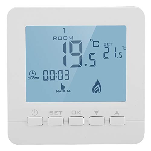 FTVOGUE Display LCD Intelligente Termostato di Riscaldamento Regolatore di Temperatura Ambiente Programmabile per Casa