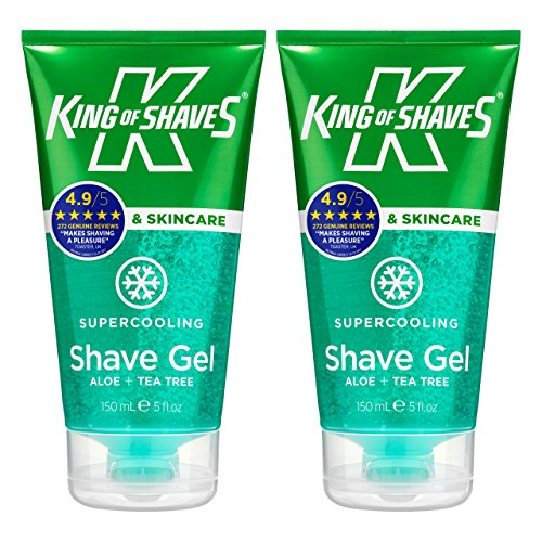 King of Shaves, gel da barba rinfrescante, 150 ml, confezione doppia