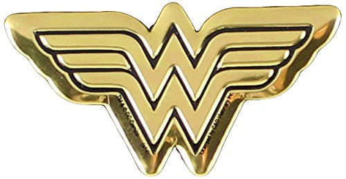 DC Comics Originals, Wonder Woman Logo 4cm Gold Emblem, Small Die-Cut, 1.5