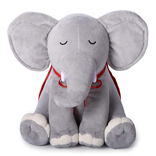 Carillon neonati/peluche neonati per la nanna, Momcozy Peluche elefante rumore bianco con 11 ninne-nanne calmanti e 4 rumori bianchi e proiettore stelle, carillon culla come regalo neonata perfetto