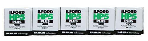 Ilford - Rullini fotografici HP5+ 35 mm, da 36 pose, confezione da 5 pezzi