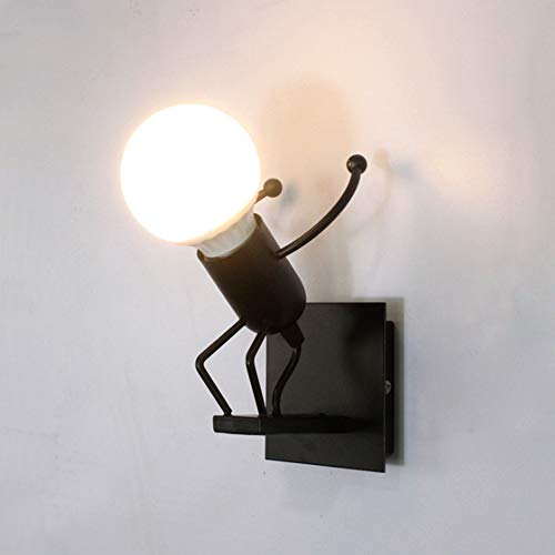 LED Lampada da parete,Lampada da parete Robot,Applique da parete retrò,Per Bar,Camera da Letto,Ristorante,Corridoio E27 Luce Proiettore