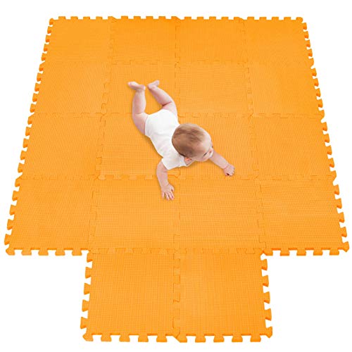 meiqicool Tappeto Puzzle per Bambini e Neonati in Schiuma 1,42x1,14m più Spesso e Morbido per Gattonare e Giocare Sicuro, Inodore, Senza Formammide, Certificato EN-71 | Idea Regalo con Custodia